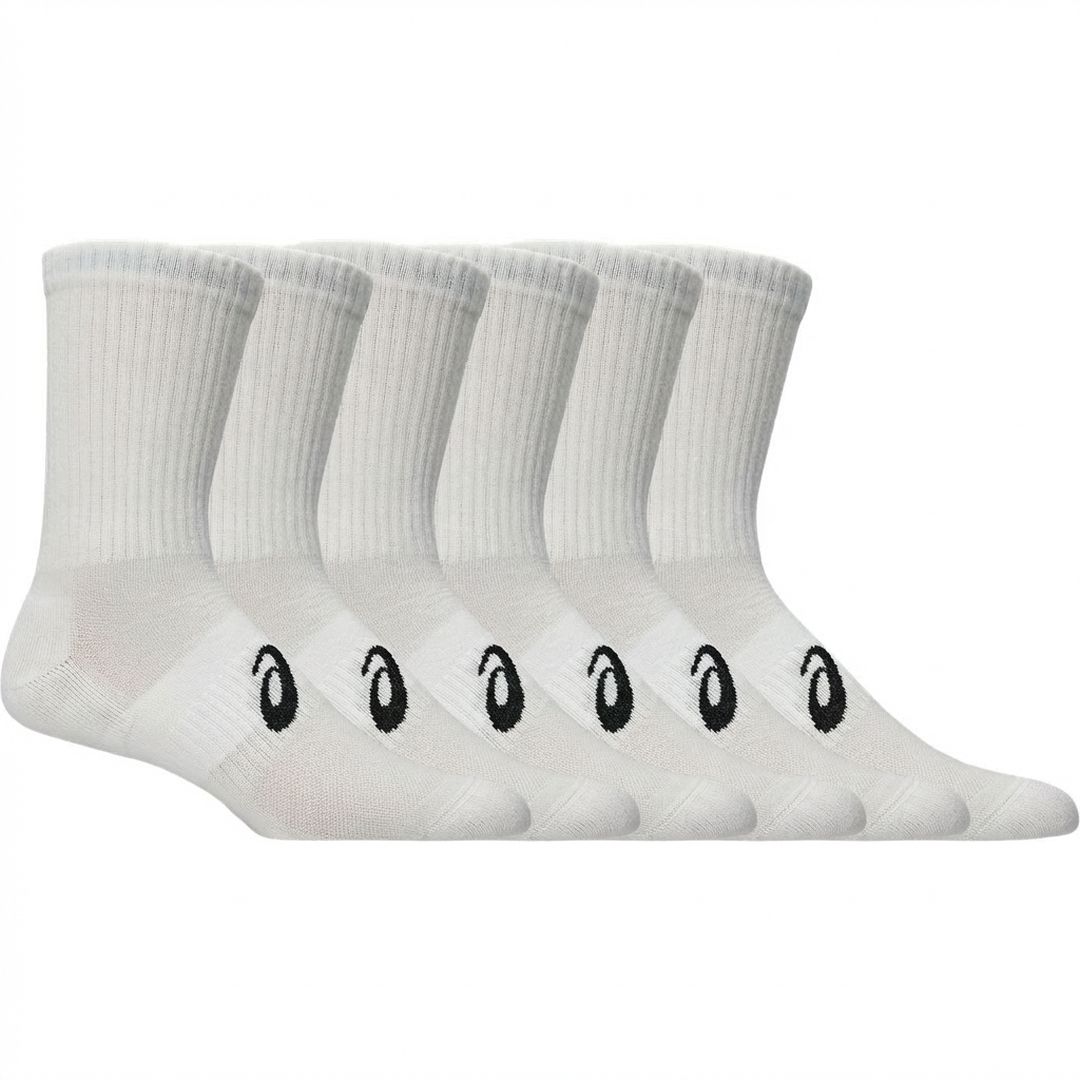 Asics 6 Pack Crew Sock Bekleidung Unisex weiß S