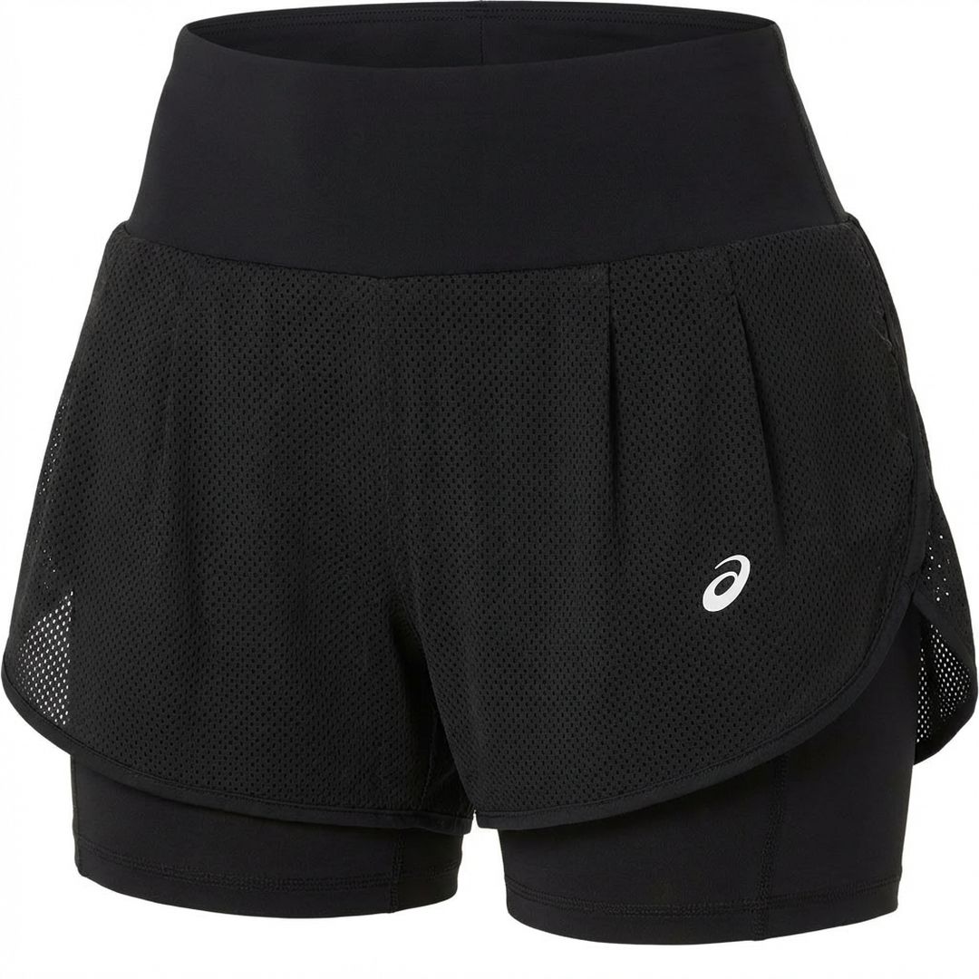 Women’s Asics Road 2-N-1 3.5IN Shorts Black, Size XS.