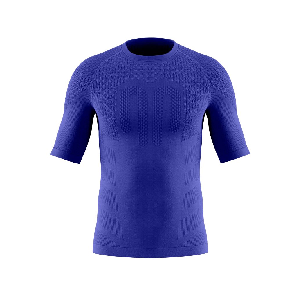 Bauerfeind Sports Compression Shirt Short Sleeve Bekleidung Herren blau S