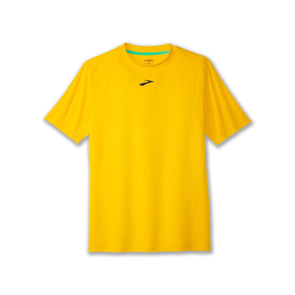 Brooks High Point Short Sleeve Bekleidung Herren gelb L