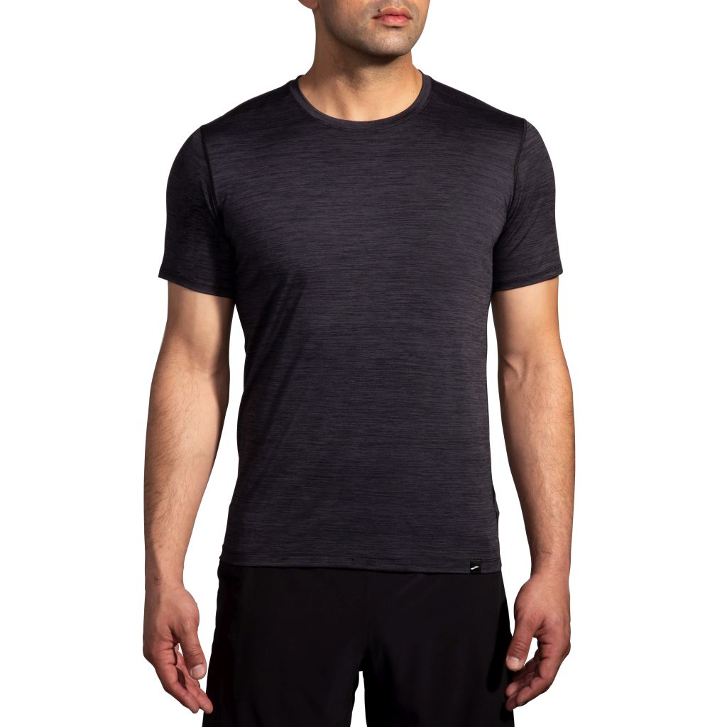 Brooks Luxe Short Sleeve Bekleidung Herren schwarz XS