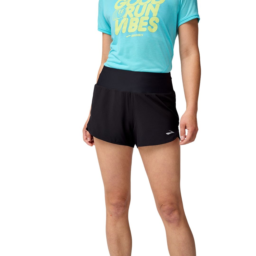 Brooks Chaser 3" Short 2.0 Bekleidung Damen schwarz L