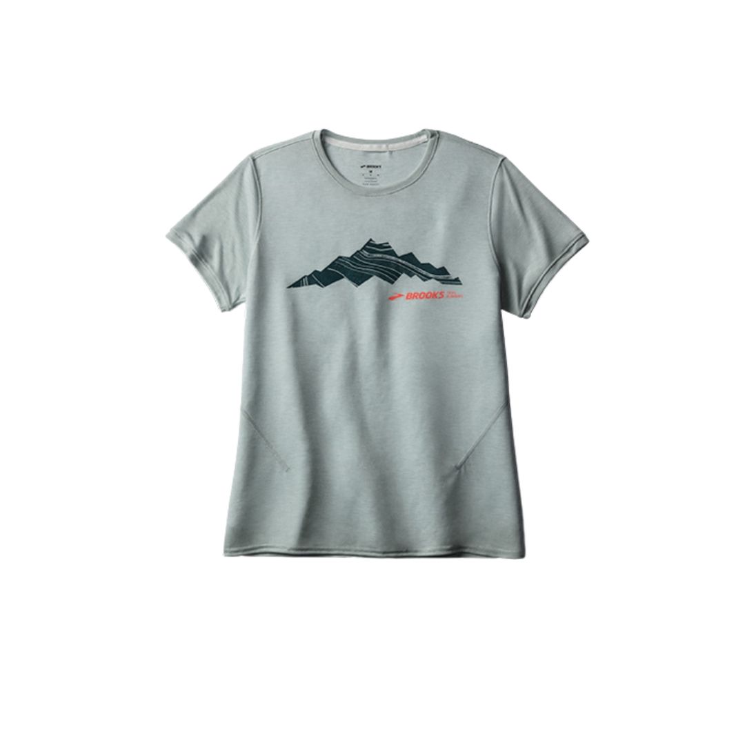 Brooks Distance Short Sleeve 3.0 Bekleidung Damen blau M