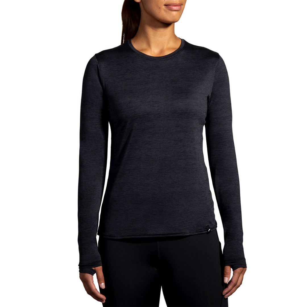Brooks Luxe Long Sleeve Bekleidung Damen schwarz M