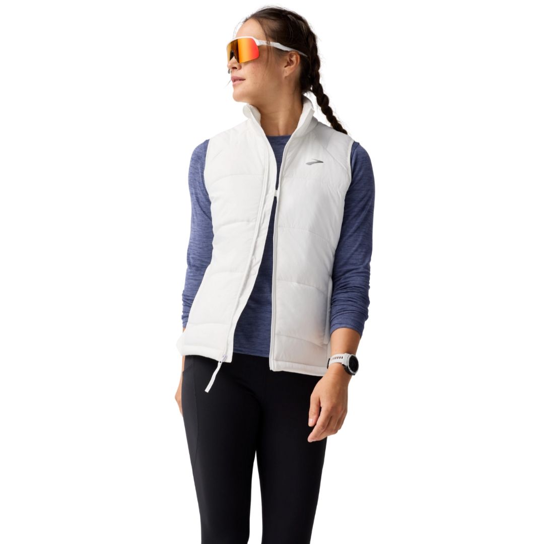 Brooks Shield Hybrid Vest 3.0 Bekleidung Damen weiß L