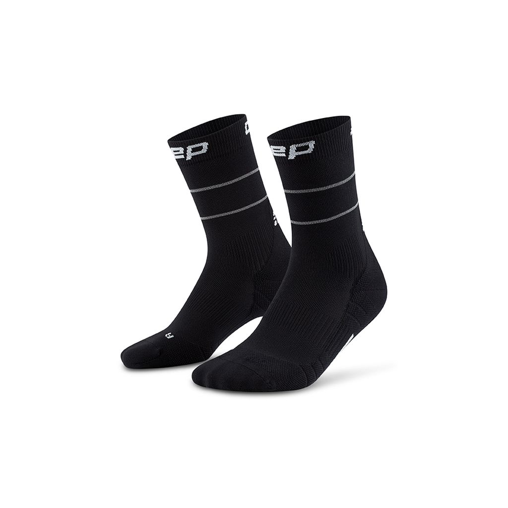Cep Pro Run Reflective Mid Cut Socks Bekleidung Damen schwarz M