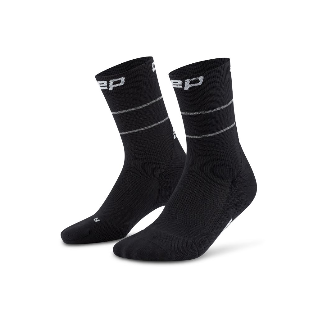 Cep Pro Run Reflective Mid Cut Socks Bekleidung Herren schwarz L