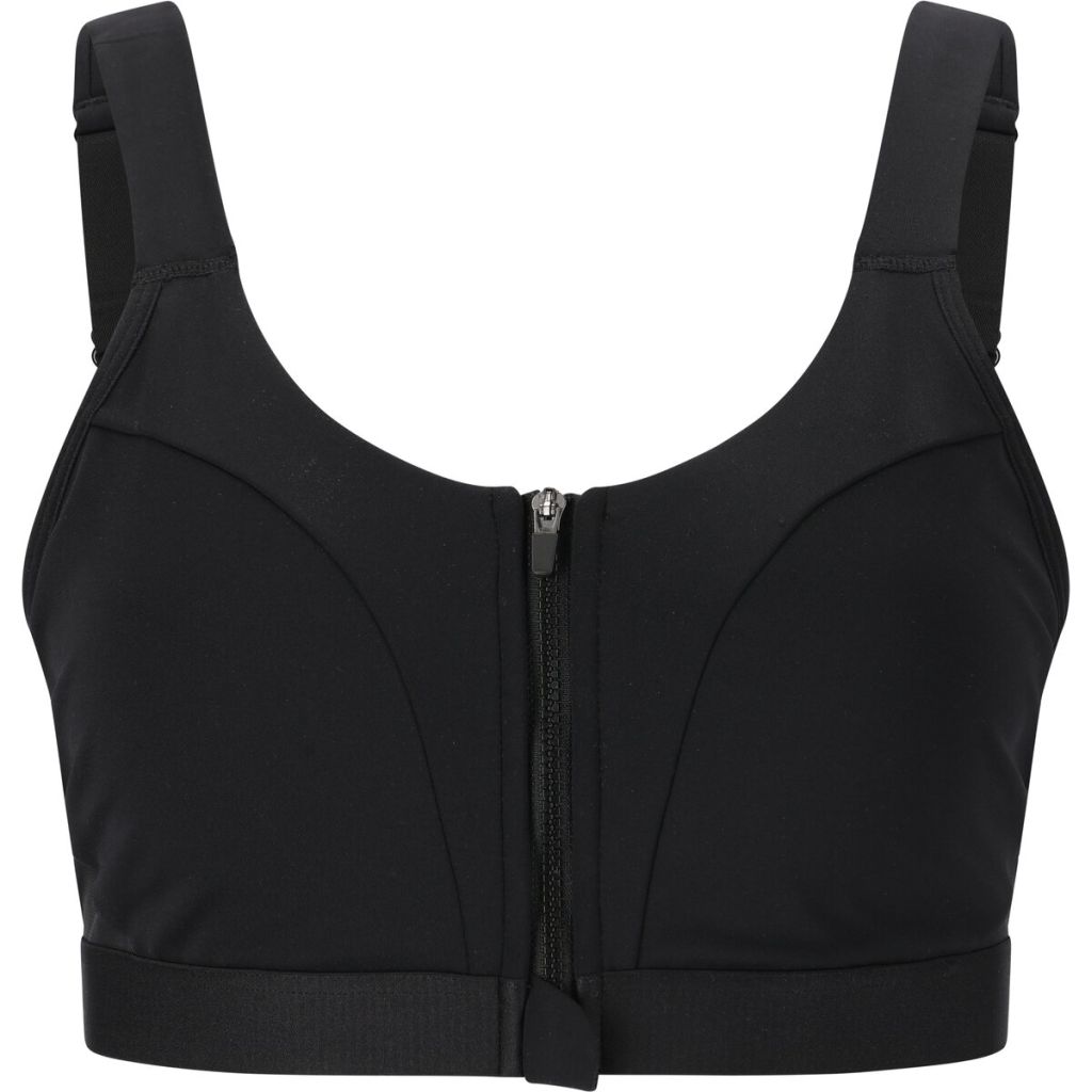 Endurance Crystale Zip Sports Bra Bekleidung Damen schwarz S