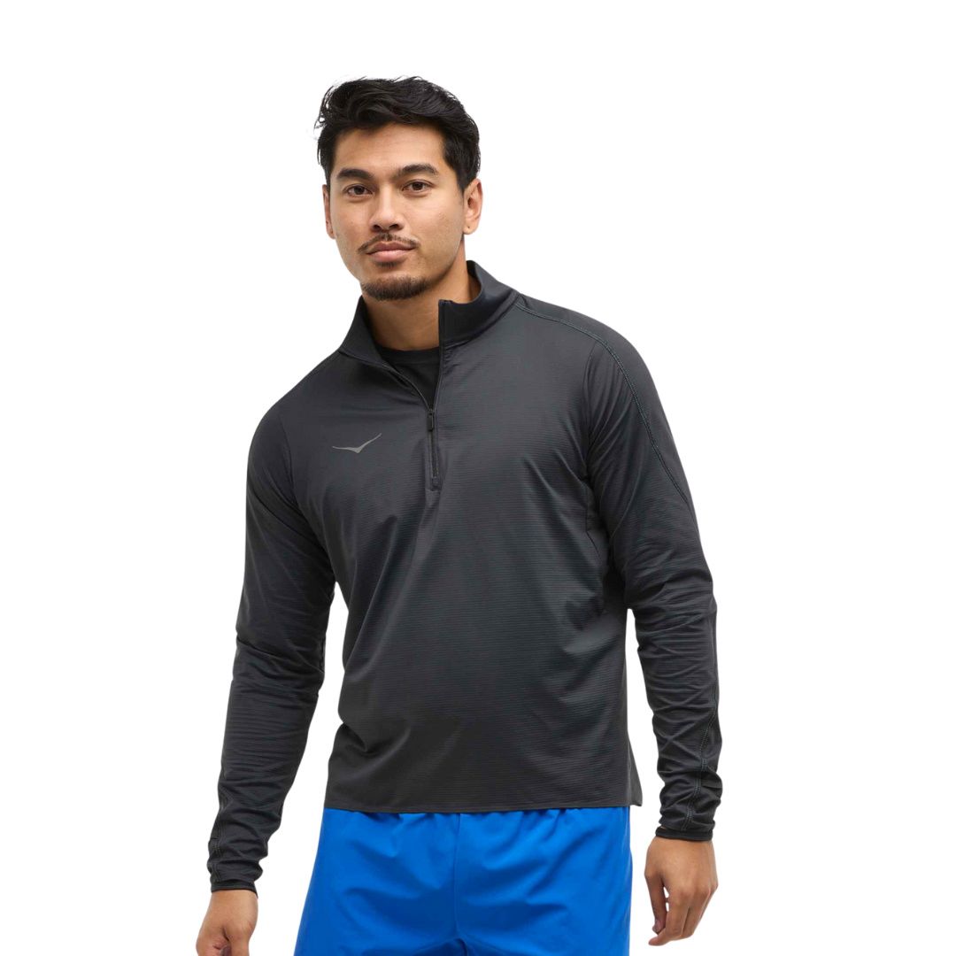 Hoka Glidetech Quarter Zip Bekleidung Herren schwarz M