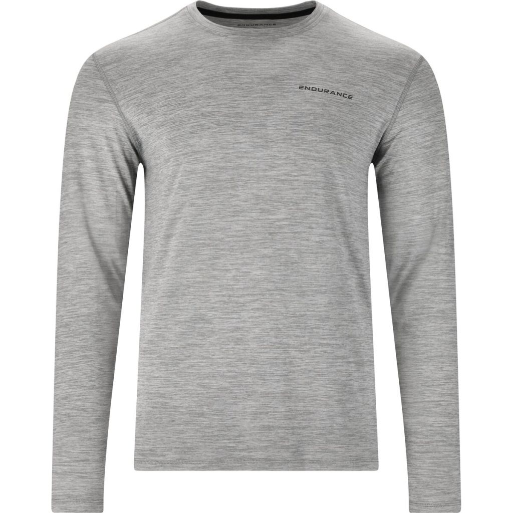 Endurance Abdon Melange L/S Tee Bekleidung Herren grau XL