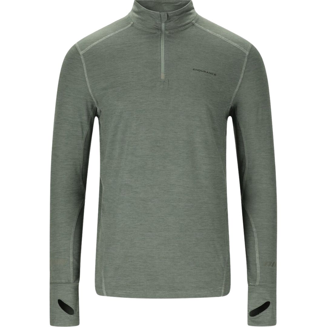Endurance Tune V2 Melange Midlayer Bekleidung Herren grün XL