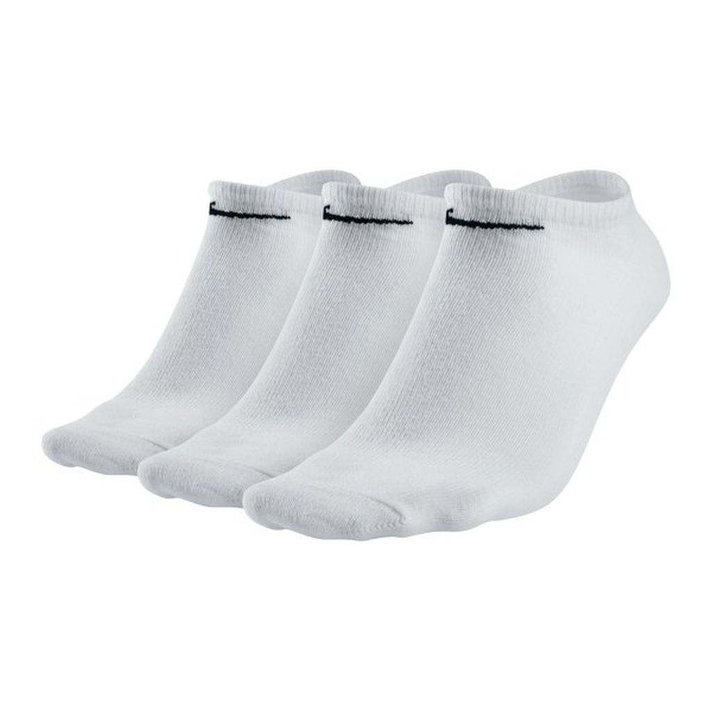 Nike Everyday Cushioned Training No-Show Socks (3 Pairs) Bekleidung Unisex weiß M