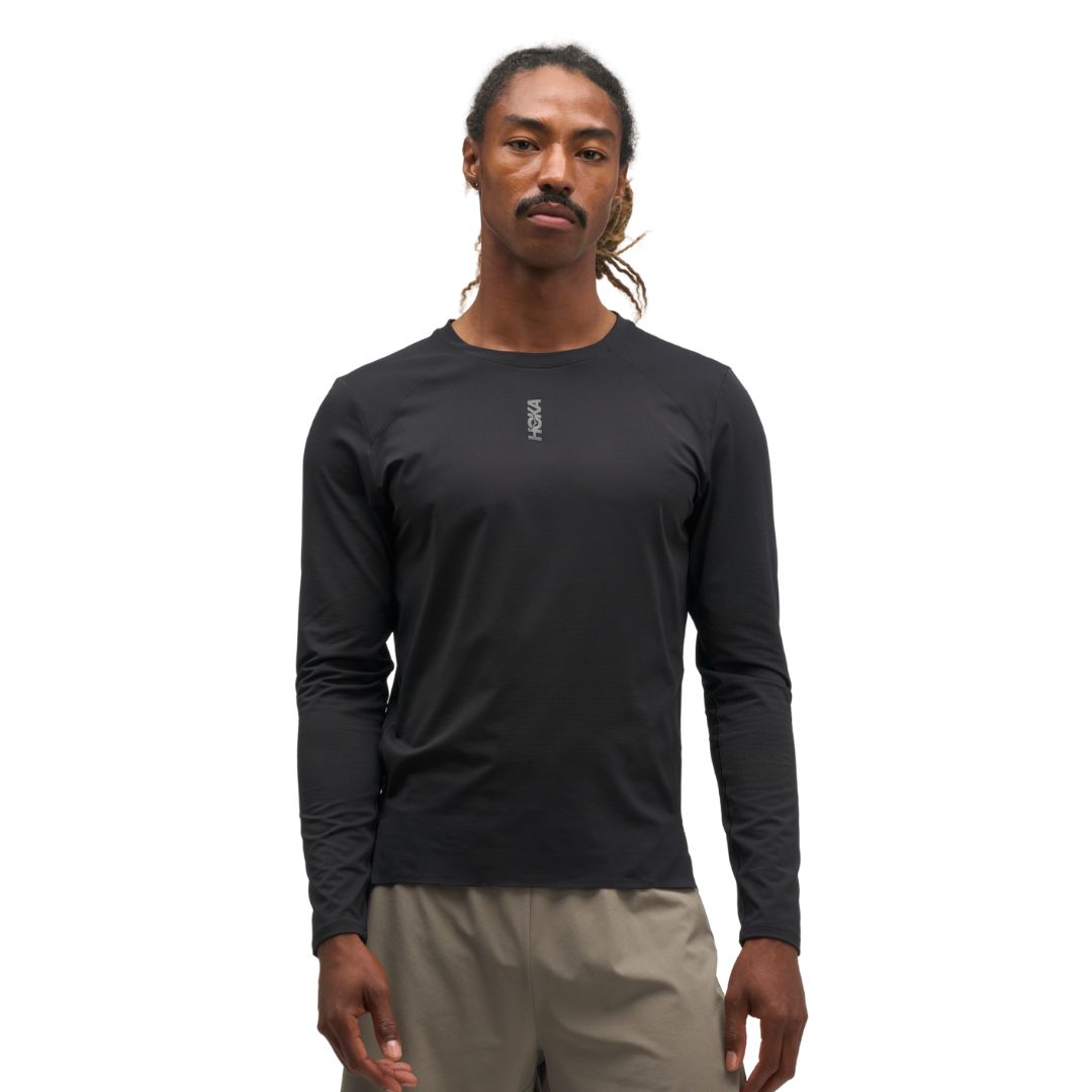Hoka Everyrun Long Sleeve Bekleidung Herren schwarz L