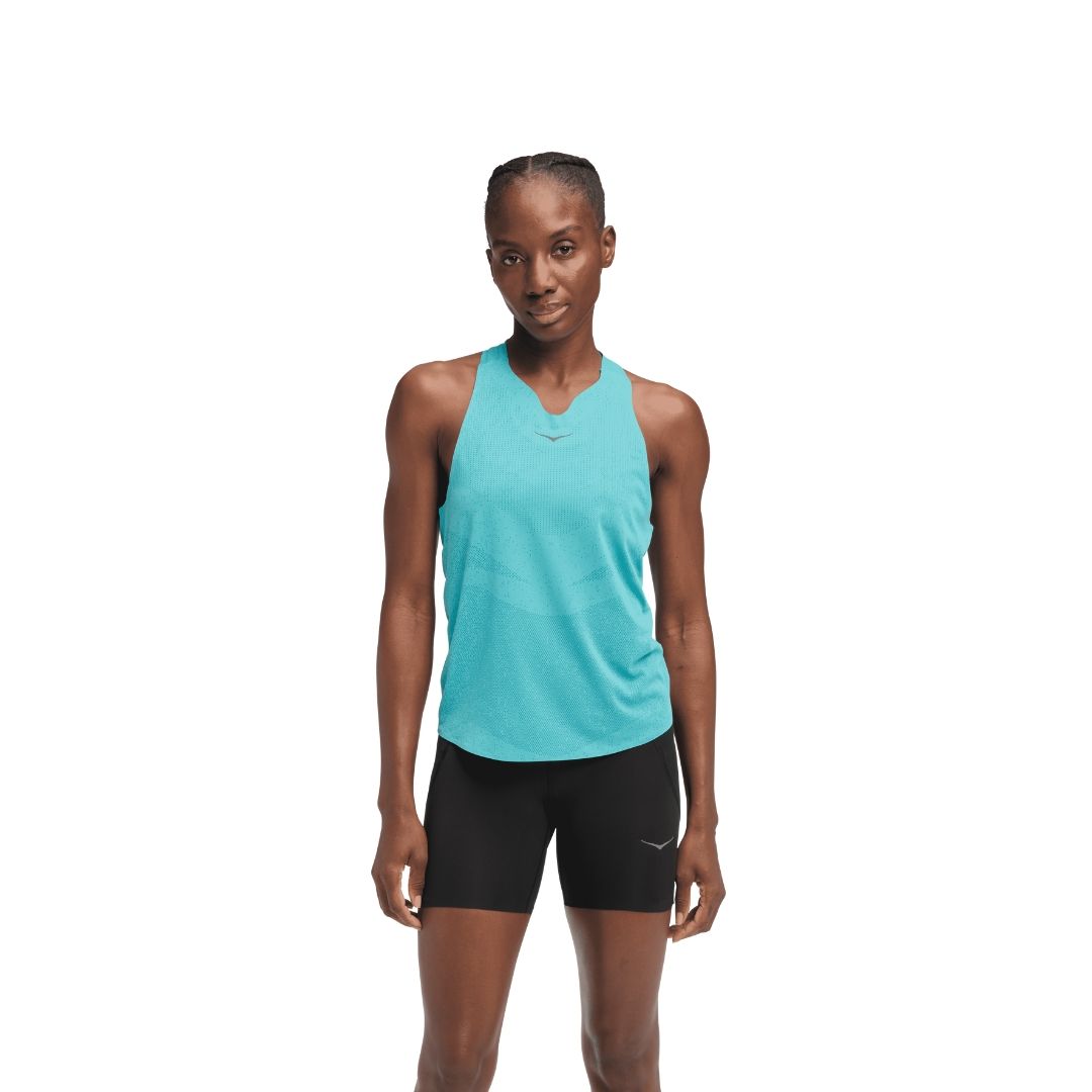 Hoka Race Day Singlet Bekleidung Damen blau XS