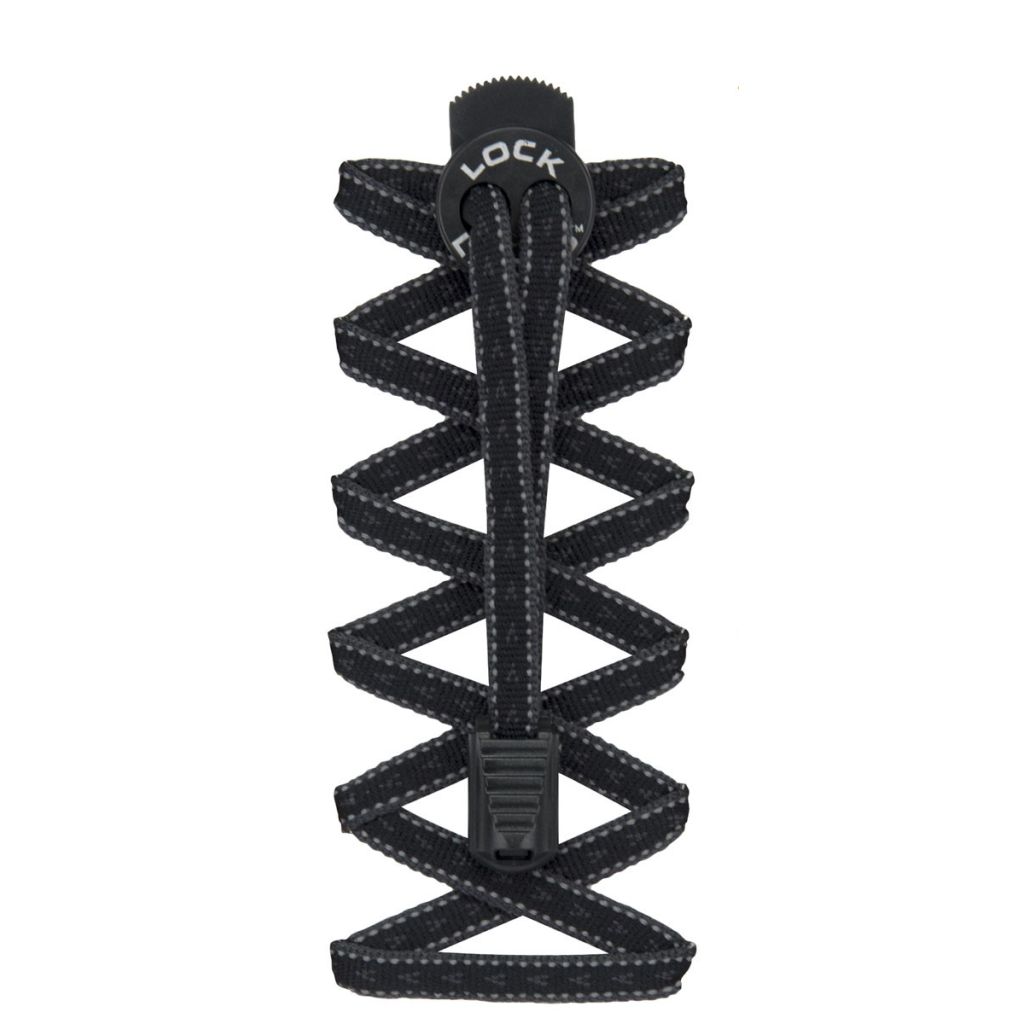 Nathan Lock Laces - flach zubehör Unisex schwarz