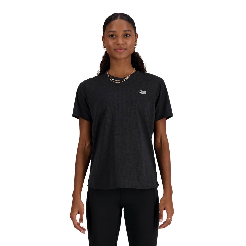 New Balance Athletics T-Shirt Bekleidung Damen schwarz XS