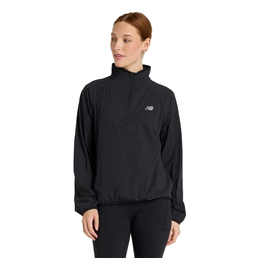 New Balance Ultra Light Half Zip Bekleidung Damen schwarz XS