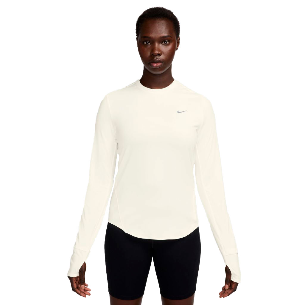 Nike Swift Dri-Fit UV Langarm-Laufoberteil Bekleidung Damen weiß S