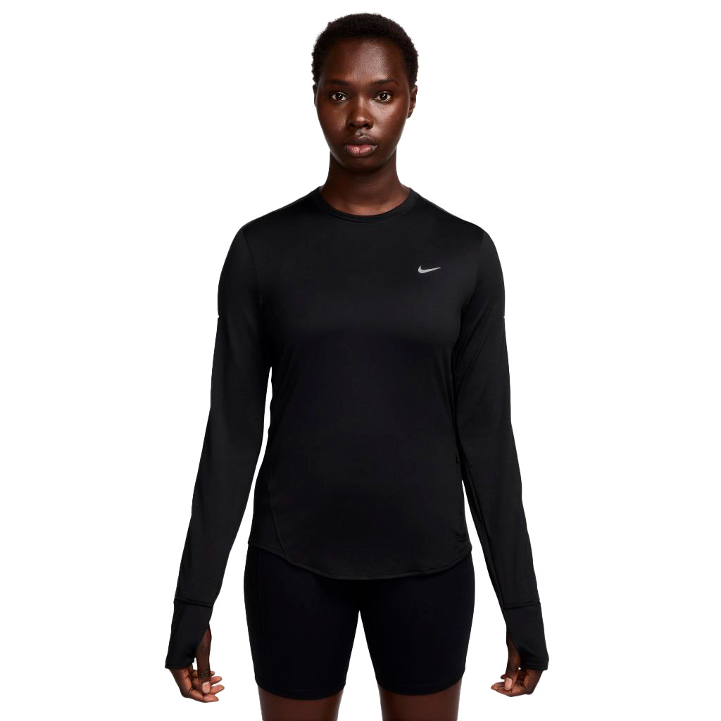 Nike Swift Dri-Fit UV Langarm Crewshirt Bekleidung Damen schwarz M