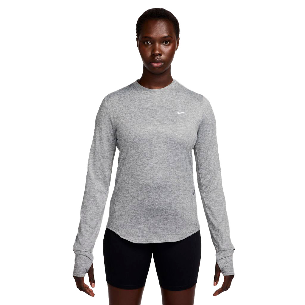 Nike Swift Dri-Fit UV Langarm-Laufoberteil Bekleidung Damen grau S