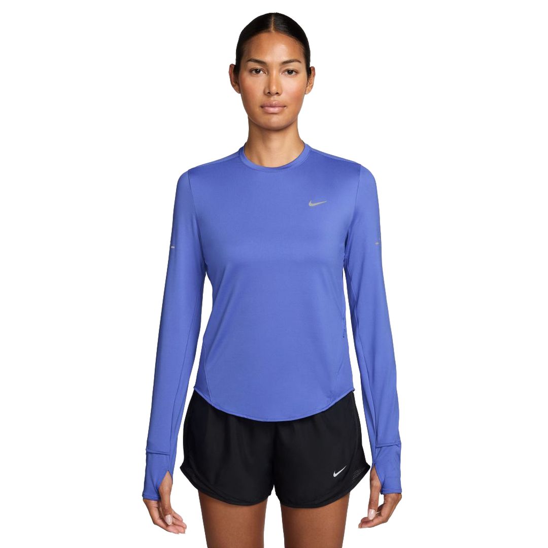 Nike Swift Dri-Fit UV Langarm Crewshirt Bekleidung Damen lila XS