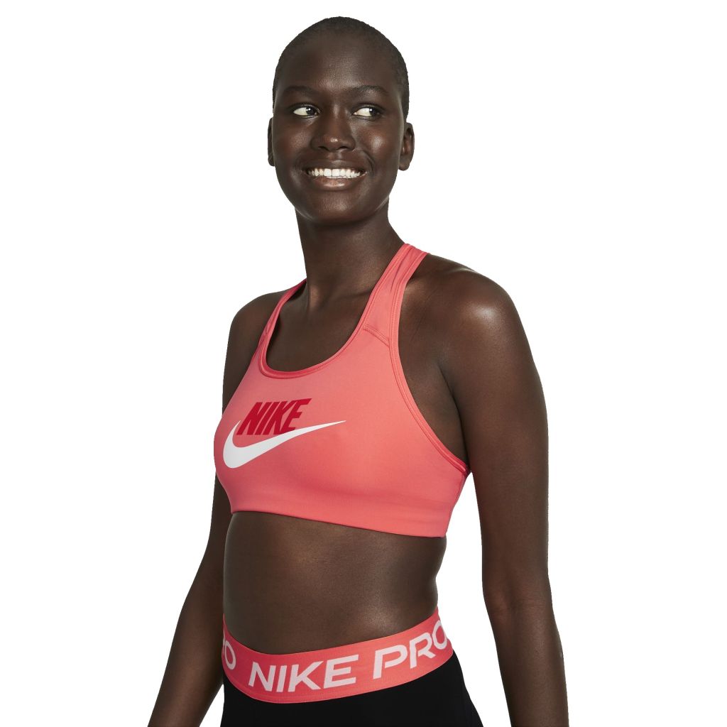 Nike Swoosh Dri-Fit Sports Bra Bekleidung Damen orange XS