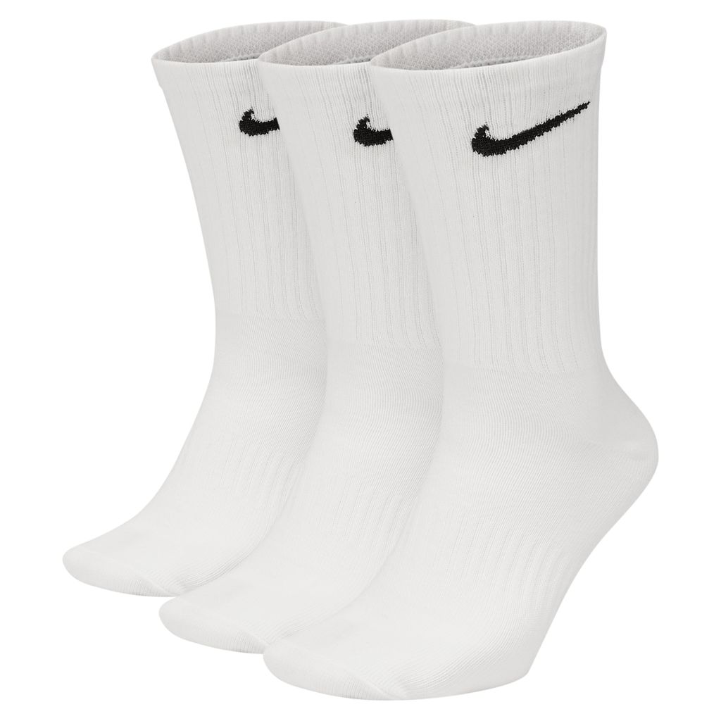 Nike Everyday Lightweight Crew Socks (3 Pairs) Bekleidung Unisex weiß S
