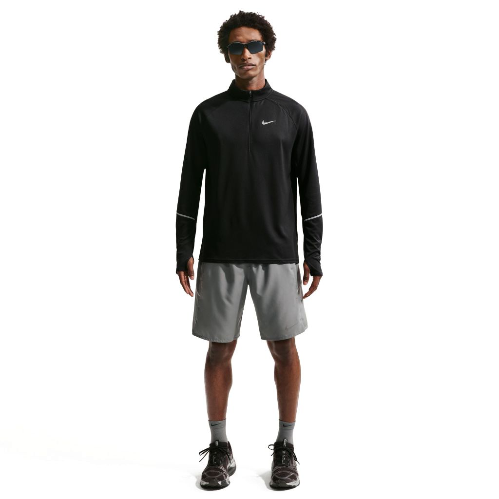 Nike Miler Dri-Fit UV Long Sleeve Bekleidung Herren schwarz M
