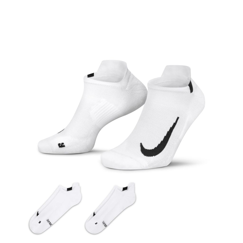 Nike Multiplier No-Show (2 Paar) Bekleidung Unisex weiß XL