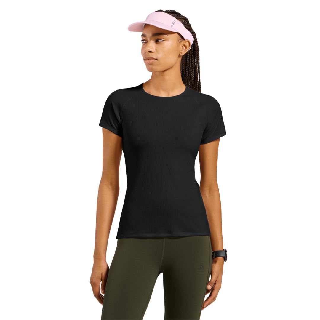 Odlo BL Top T-shirt Crew Neck S/S Bekleidung Damen schwarz XS