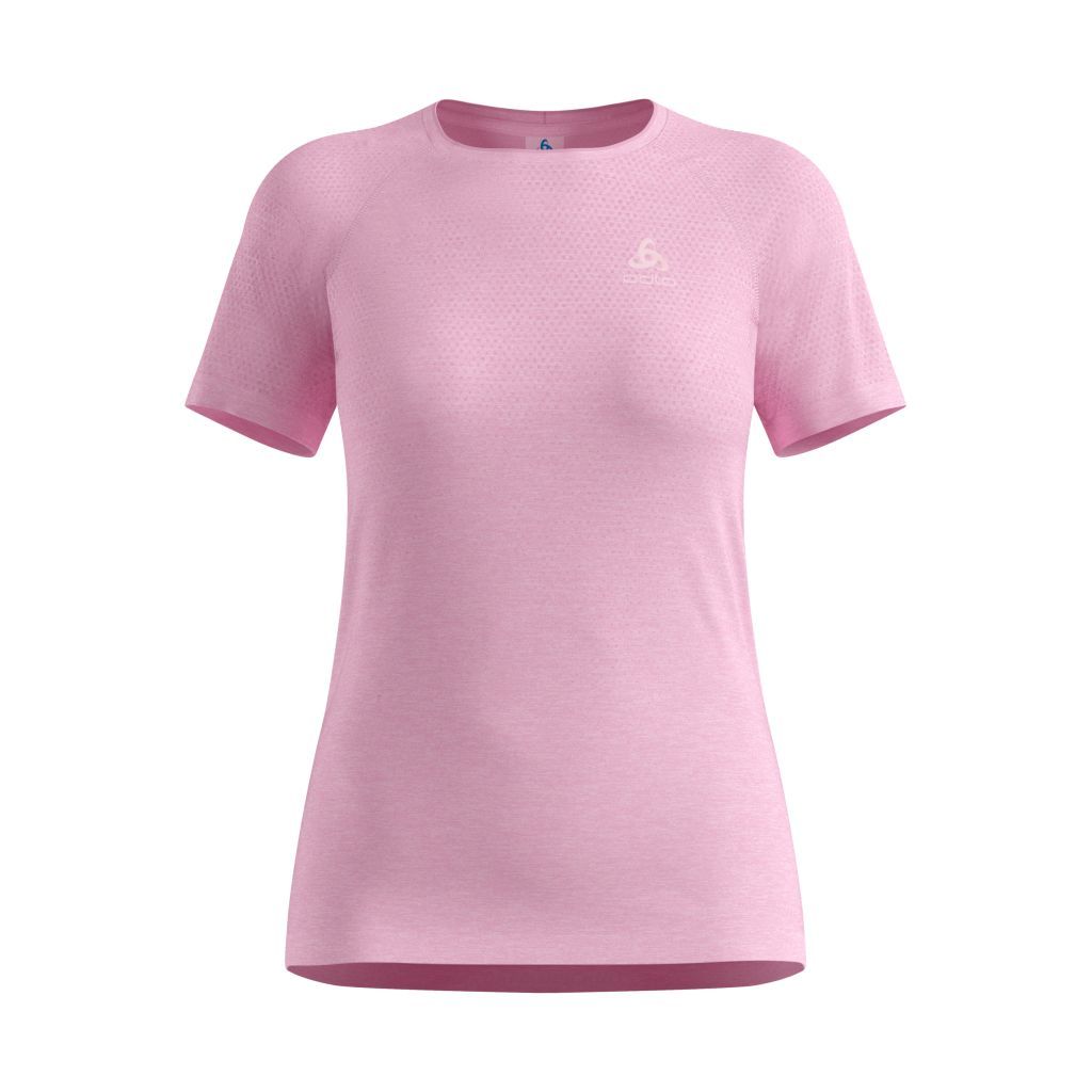 Odlo Essential Seamless T-Shirt Crew Neck L/S Bekleidung Damen pink XS