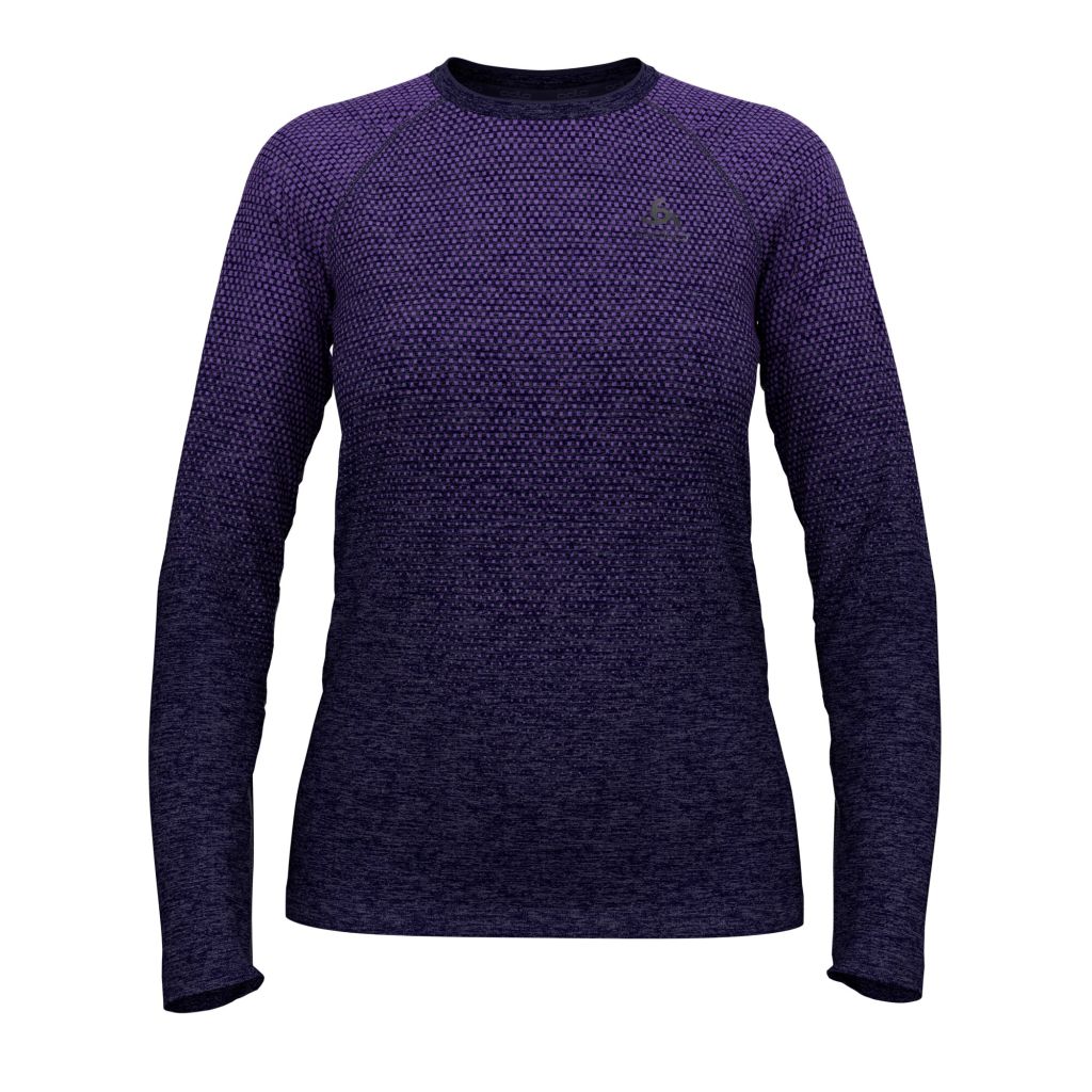 Odlo Essential Seamless T-Shirt Crew Neck L/S Bekleidung Damen lila XS