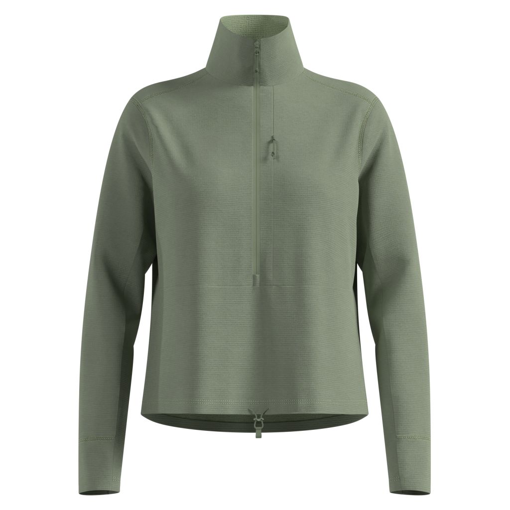 Odlo Grid Fleece Mid Layer 1/2 Zip Bekleidung Damen grün XS