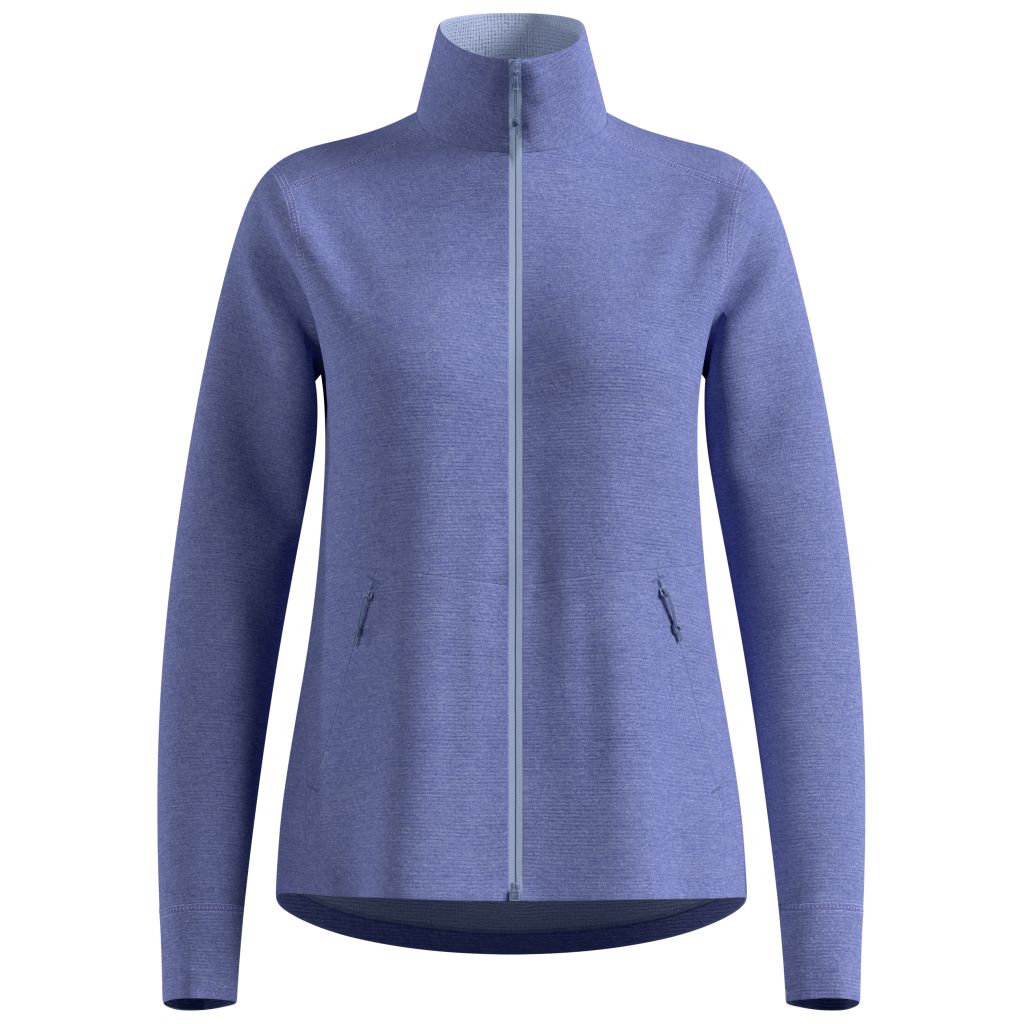 Odlo Grid Fleece Midlayer Full Zip Bekleidung Damen blau S