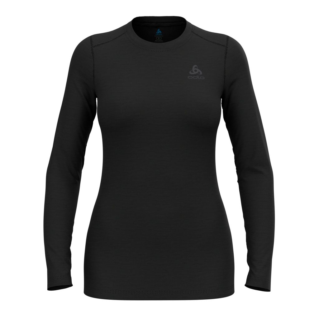 Odlo Merino 160 Bl Top Crew Neck L/S Bekleidung Damen schwarz XL