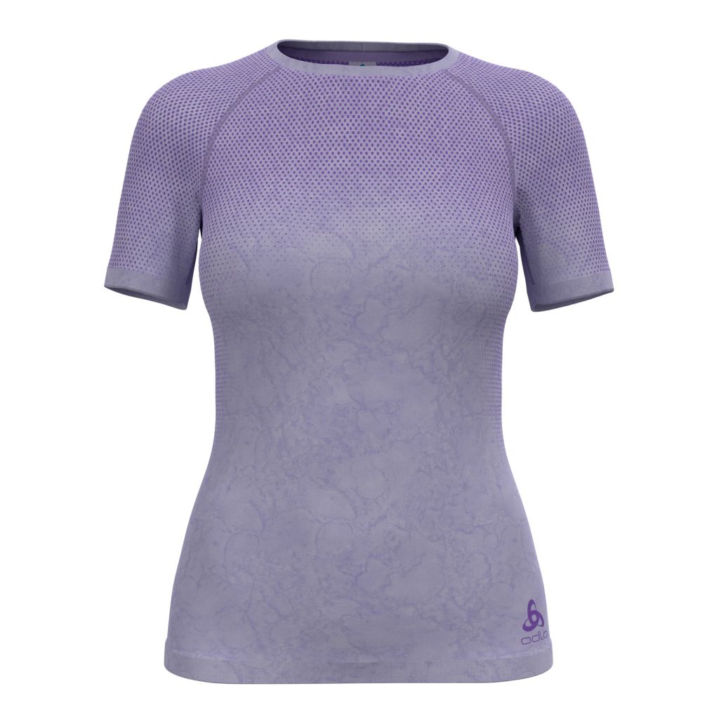 Odlo Performance Light-Rain Dye BL Top Crew Neck S/S Bekleidung Damen lila XL