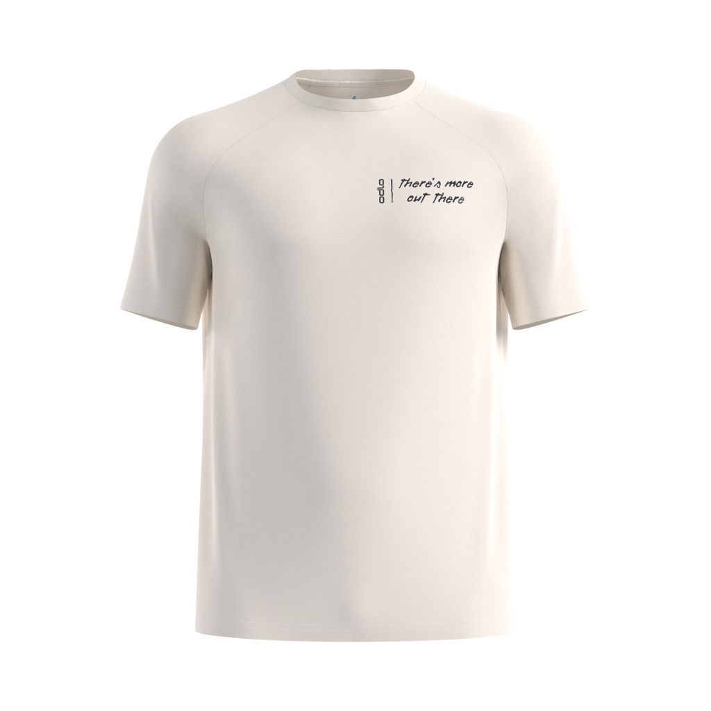 Odlo Essential Print T-Shirt Crew Neck s/s Bekleidung Herren weiß XL