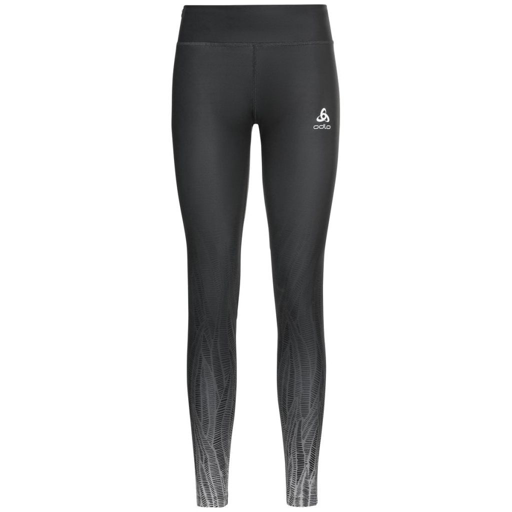 Odlo Zeroweight Print Tights Bekleidung Damen schwarz XS
