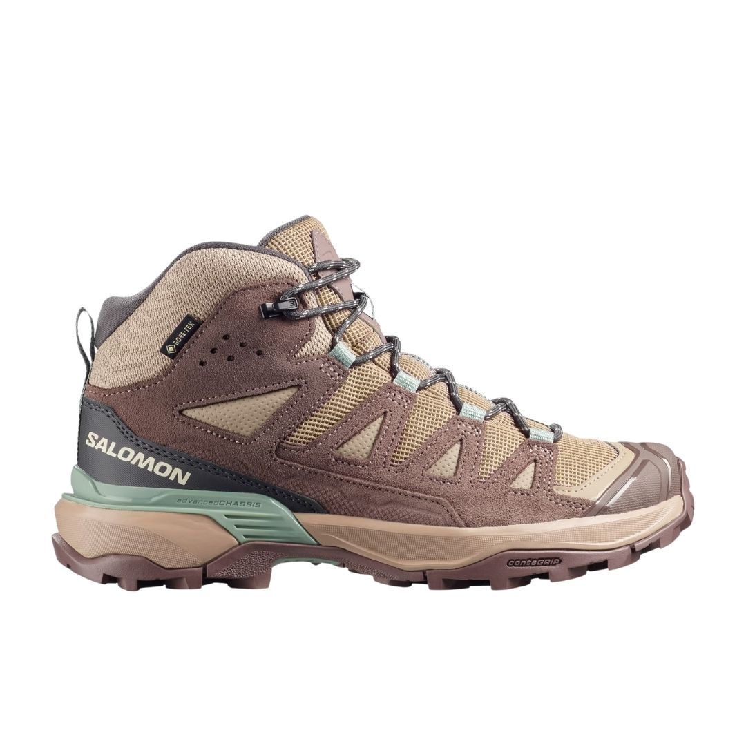 Salomon X Ultra 360 Leather Mid GTX Schuhe Damen beige 41.3