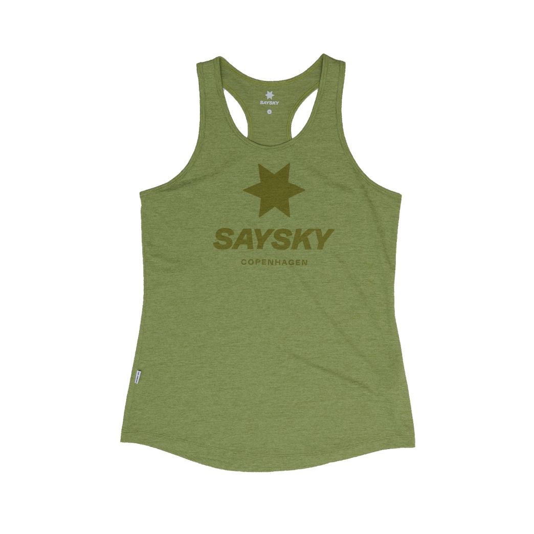 Saysky Logo Combat Singlet Bekleidung Damen grün S
