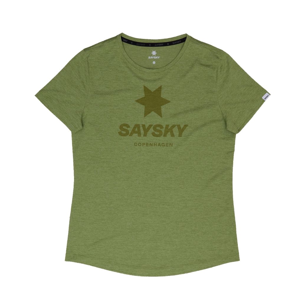 Saysky Logo Combat T-Shirt Vêtements Damen vert