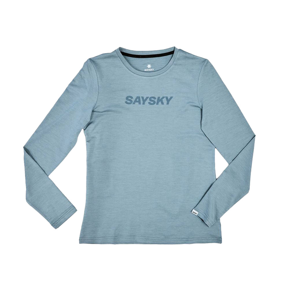 Saysky Logo Pace Long Sleeve Bekleidung Damen blau M