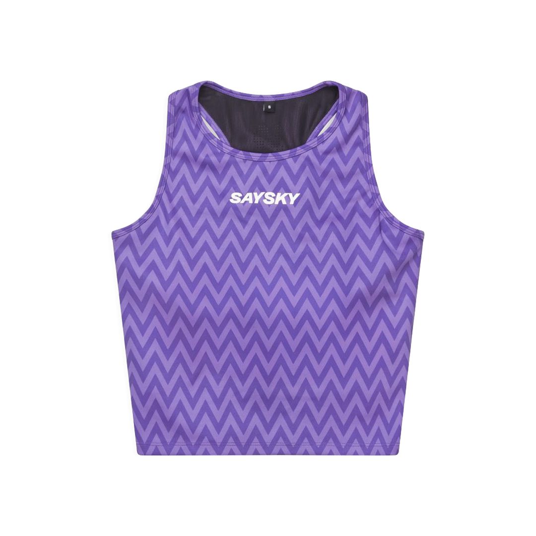 Saysky Zig Zag Combat Crop Top Bekleidung Damen lila XS