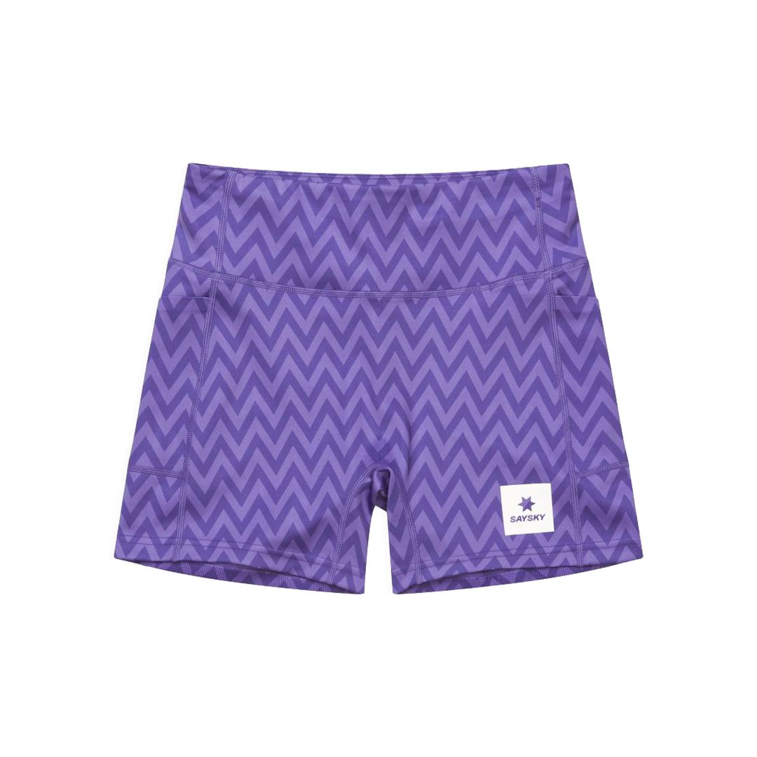 Saysky Zig Zag Combat+ Short Tights 4" Bekleidung Damen lila XS