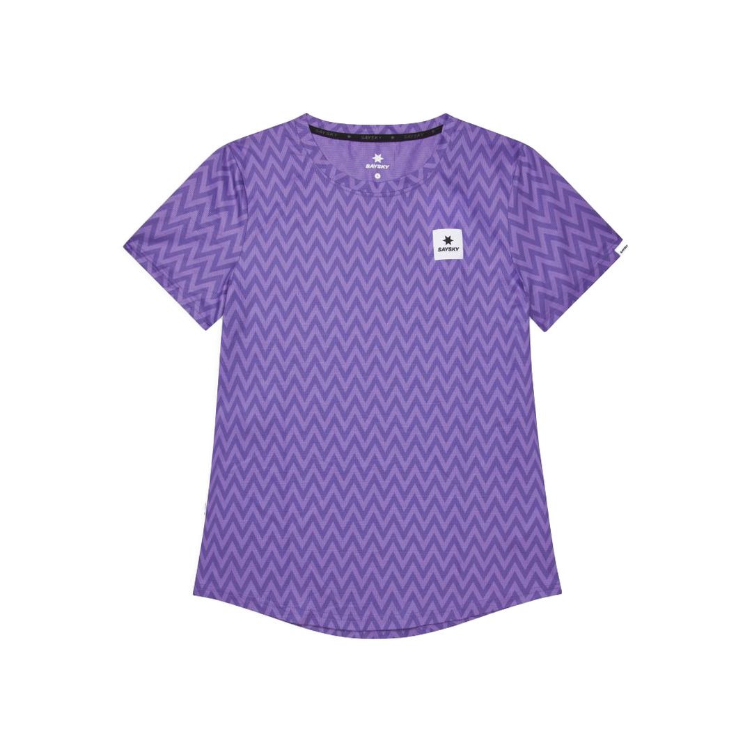 Saysky Zig Zag Combat T-Shirt Bekleidung Damen lila XS