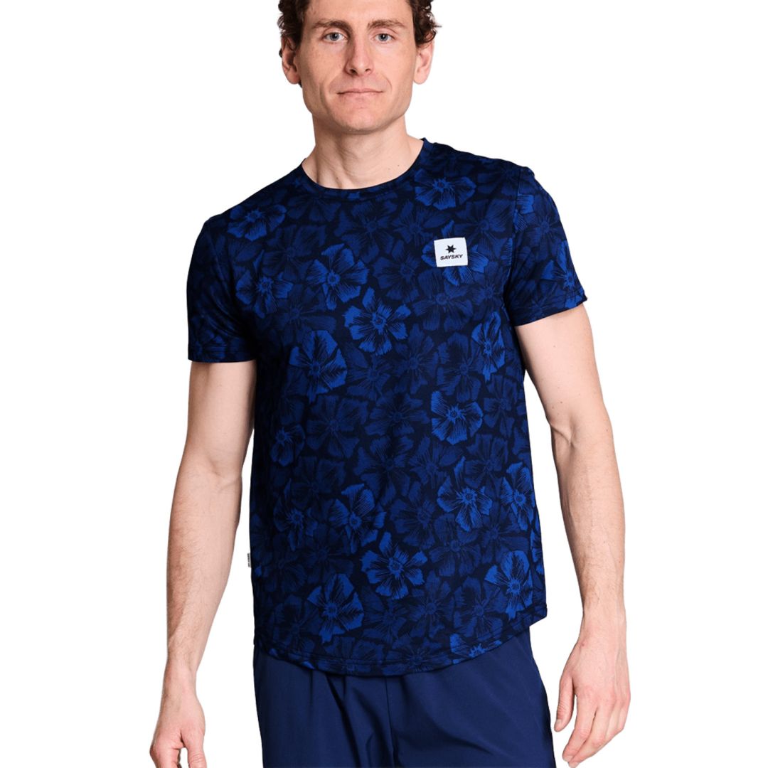 Saysky Flower Combat T-Shirt Bekleidung Herren blau XS