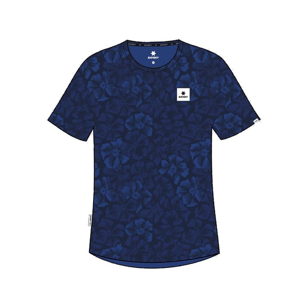 Saysky Flower Combat T-Shirt Bekleidung Damen blue