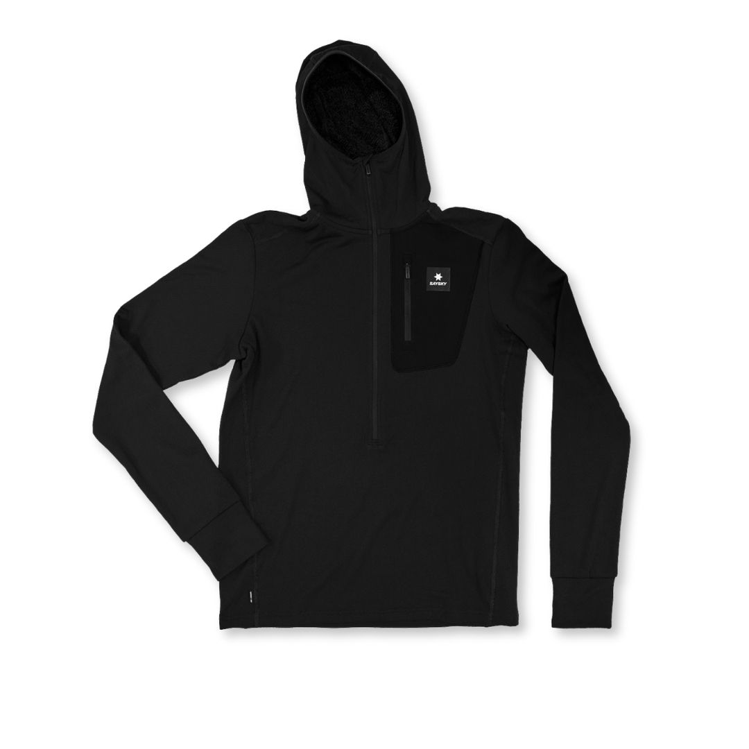 Saysky Combat Half Zip Fleece Hoodie Bekleidung Herren black
