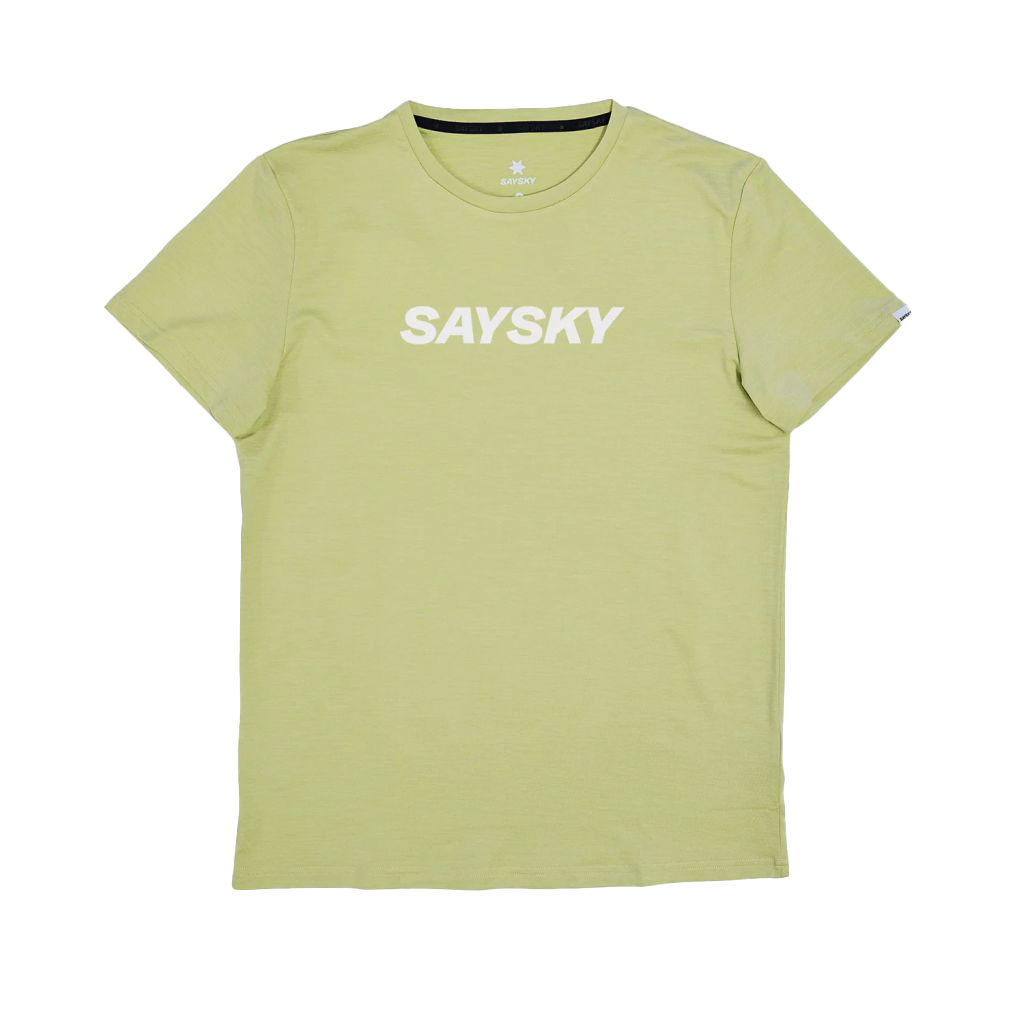Saysky Logo Pace T-Shirt Bekleidung Herren green