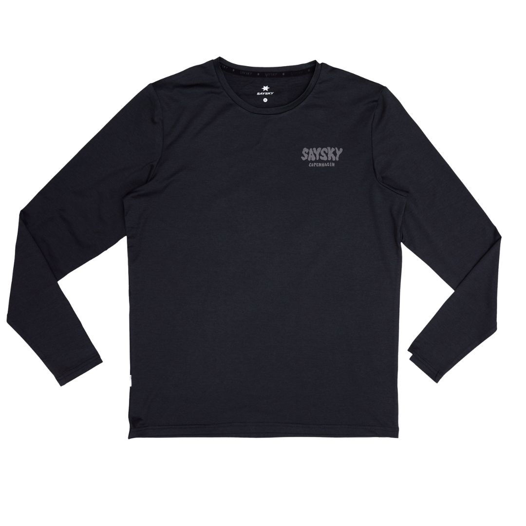 Saysky Reflective Logo Pace Long Sleeve Bekleidung Herren schwarz xxl